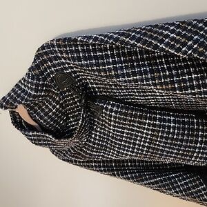 Jones New York Woven Cape One Size Navy White